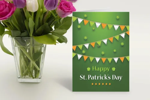Vista 5 de Stonehouse Collection Surtido de tarjetas de felicitación del día de San Patricio, tarjetas irlandesas de la suerte, trébol, duende, decoraciones