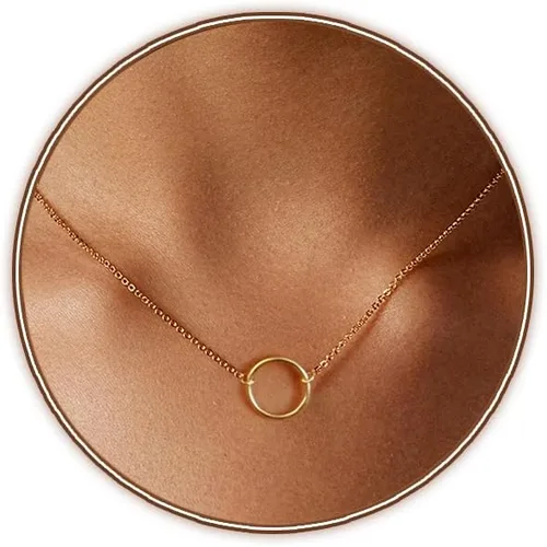 Vista 19 de Zeffy - Lindo collar de corazón chapado en plata/oro de 18 quilates, collar de cadena con dije de corazón pequeño para mujer, joyas delicadas