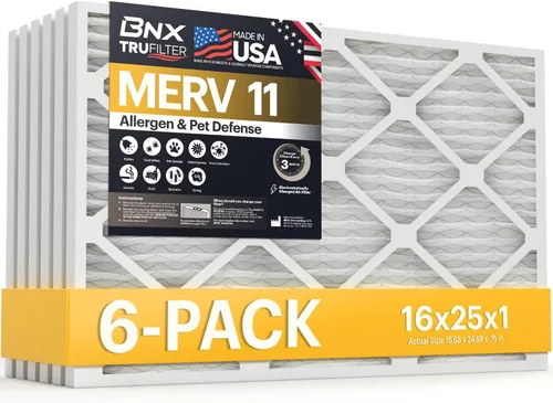 Vista 46 de BNX TruFilter - Filtro de aire MERV 11 de 10 x 10 x 1 pulgadas (paquete de 4) – Fabricado en Estados Unidos – Defensa contra Alérgenos Filtros