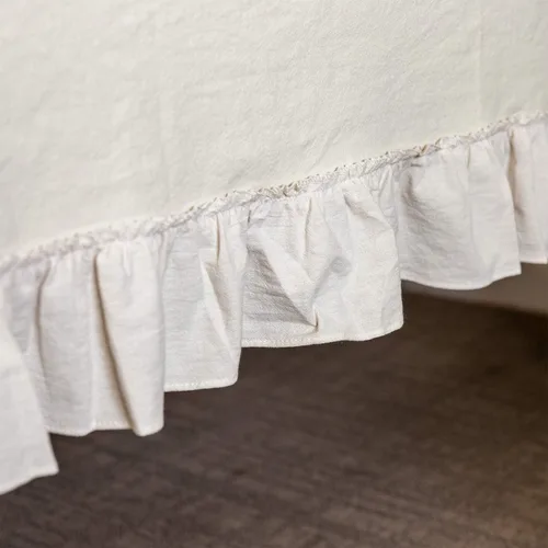 Vista 5 de GLORY SEASON Mantel retro con volantes de algodón lavable para mesa rectangular, para baby shower, cocina, fiesta, decoración de boda, 60 x 84