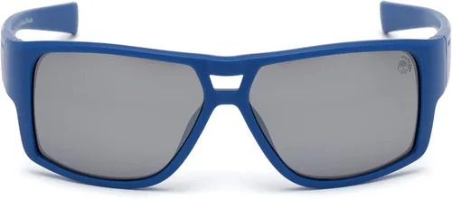 Vista 3 de Gafas de sol Timberland TB 9204 91D Azul Mate Frente Y Templos Con Caucho Gris