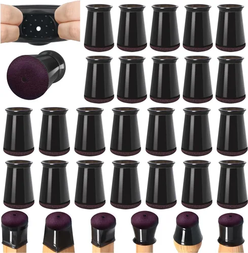 Vista 12 de 24 protectores de suelo para patas de silla para suelos de madera dura, cubiertas de silicona para proteger suelos de baldosas de madera, parte