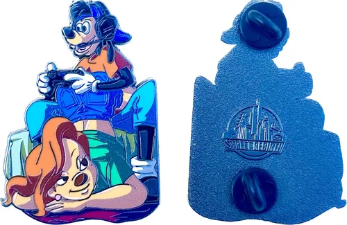 Vista 2 de Max Rox Fun Flirty Gaming Duo Pin - Retro Video Game Vibes, Cute Quirky Enamel Pin - Lapel For Backpack Hat, Sexy Pins