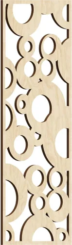 Vista 72 de 9 3/8"W x 24 3/8"H x 1/4"T Farwell Decorativos Paneles de Pared de Madera Calado, Hickory