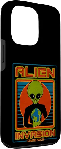 Vista 24 de Funda para iPhone 13 Pro Max Alien Invasion 1984 Tech Noir Distopía