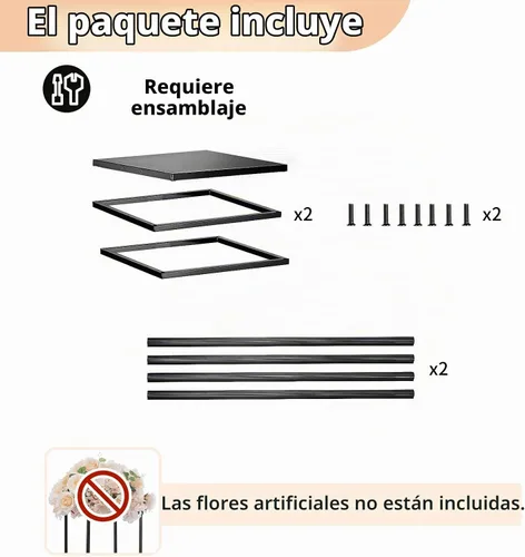 Vista 6 de Nuptio Jarrón de metal negro, 2 piezas de 15.7 pulgadas de alto, jarrones cilíndricos y cuadrados para centros de mesa, decoraciones para el hogar