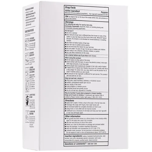 Vista 4 de Berkley Jensen Espuma de minoxidil para hombre para pérdida de cabello y regeneración del cabello, tratamiento tópico de minoxidil