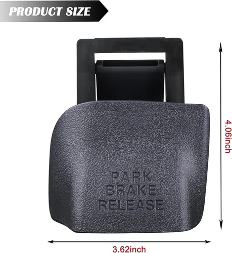 Vista 4 de TQPONLY 74934 Manija para Liberar Freno de Estacionamiento (Gris Niebla) Compatible con Dodge Ram 1500 2500 3500 de 1998 a 2002 Reemplaza RU38RC8AA