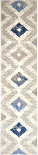 Vista 12 de Home Dynamix Melrose Maritza - Alfombra de pasillo, 2 x 7 pies, azul/marfil