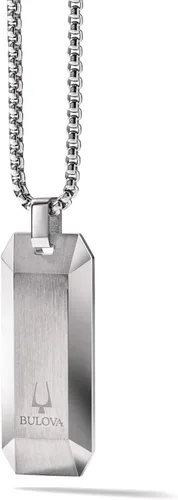 Vista 2 de Bulova Jewelry Men's Precisionist Diamond Pendant Necklace with Box Chain