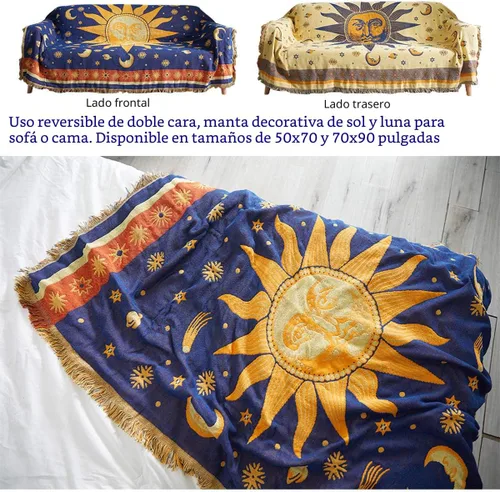 Vista 2 de Manta de 50 x 70 pulgadas de algodón con borlas decorativas