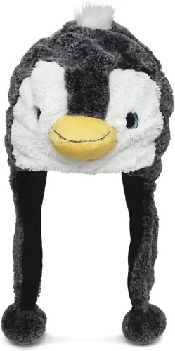 Vista 11 de Puzzled - Sombrero de mapache marrón de peluche - Sombrero súper suave y cálido con orejeras, gorro de invierno acogedor de forro polar para niños