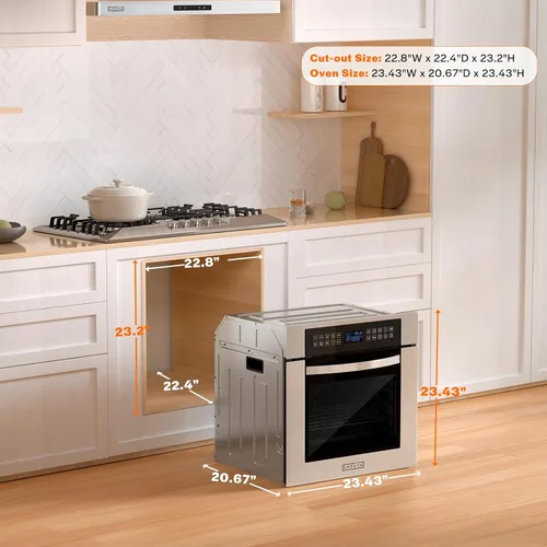 Vista 9 de Empava 24" 2.3 pies cúbicos horno de convección táctil eléctrico