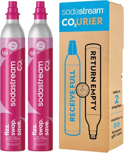 Vista 8 de sodastream SodaStream 60 L CO2 Exchange Carbonator, 14.5 oz, conjunto de 2, más $ 15 Tarjeta de regalo de Amazon.com con Exchange