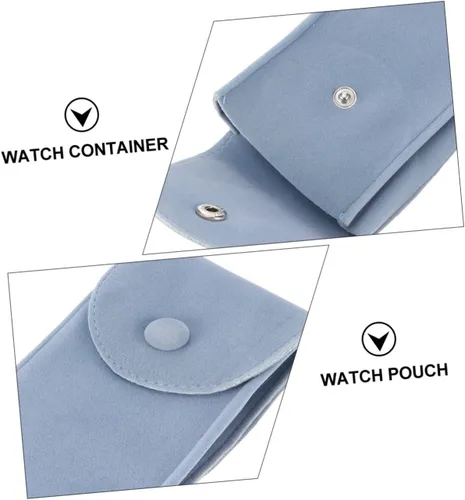Vista 4 de UKCOCO 1pc Velvet Bag Watch Bag Mens Smartwatch Reloj Inteligente Para Hombre Watch Container Watch Pouch Mens Bracelet Portable Bag for Watch Man