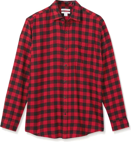 Vista 6 de Tienda Essentials - Camisa de franela de manga larga para hombre (disponible en tallas grandes y altas)