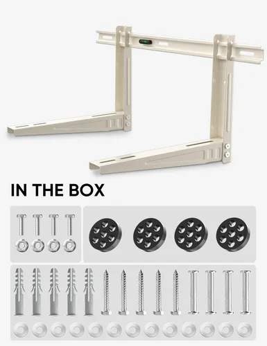 Vista 4 de Soporte de montaje en pared mini dividido: soporte de CA de montaje en pared para aire acondicionado exterior de 7000-12000 BTU Mini Split