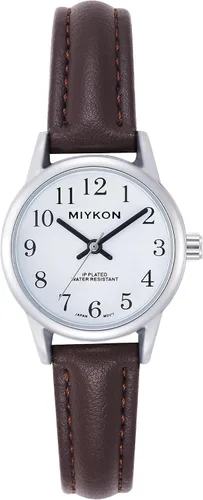 Vista 15 de Miykon Dainty Minimalist Dress Watches for Women – Small Easy Reader Analog Watch with Genuine Leather Strap and Second Hand – Japanese Quartz