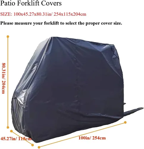 Vista 4 de Funda para carretilla elevadora, impermeable, resistente, bolsa de almacenamiento para carretilla elevadora, a prueba de polvo, protección
