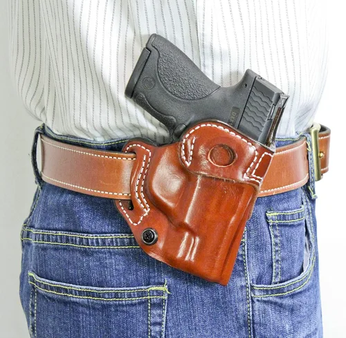 Vista 4 de Desantis 159TAB6Z0 Gunhide, Osprey, Funda interior del pantalón, cuero tostado, mano derecha, se adapta a Glock 1923, NA