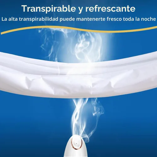 Vista 5 de Funda de colchón impermeable con cremallera, transpirable, sin ruido, lavable a máquina, con cremallera, para colchón de 7 a 15 pulgadas