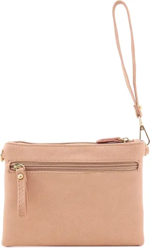 Vista 18 de Bolso de hombro cruzado con múltiples bolsillos y cremallera y correa de muñeca pequeña