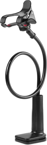 Vista 7 de ITART Plástico Flexible Brazos Largo Cuello De Cisne Clip Abrazadera Soporte Universal Teléfono Celular Titular - Negro
