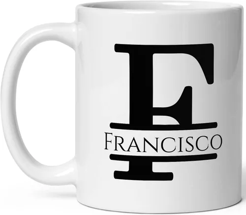 Vista 18 de Taza de café personalizada con monograma, letra inicial A personalizada para mujeres, hombres, niñas, niños, papás, mamás amigos, taza de café