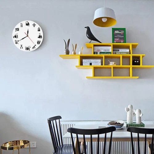 Vista 8 de The Geeky Days Moderno reloj de pared silencioso sin tictac clínica dental oficina signo decoración endodoncista reloj reloj dentistas regalo