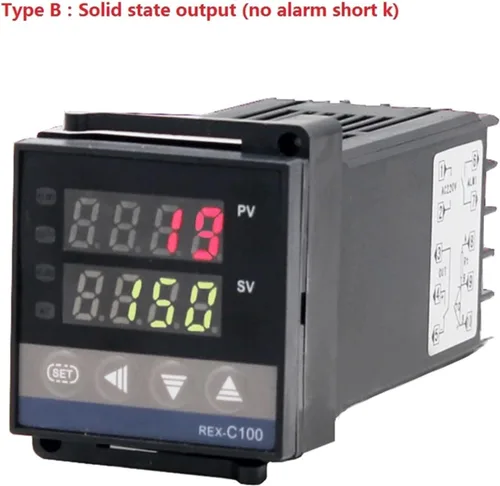 Vista 2 de REX-C100 Digital PID Intelligent Temperature Controller Universal/K Type REX C100 Thermostat SSR Relay Output(Type B)