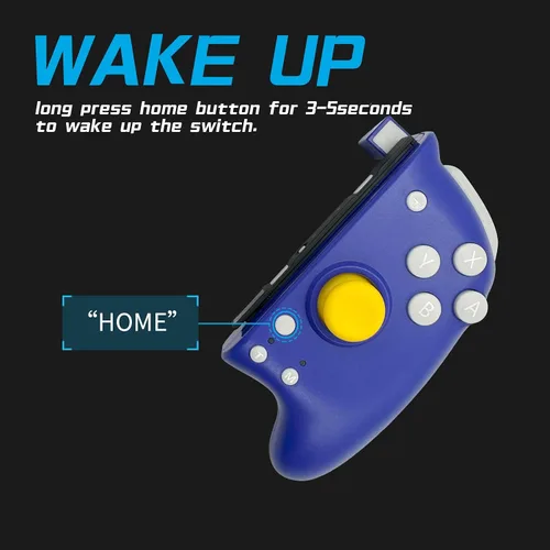 Vista 3 de COIORVIS Joy Pad Controller for SwitchSwitch OLED, Wireless Joy Con Switch Controller with Back Map ButtonTurboMotion Control (Blue) alps joystick