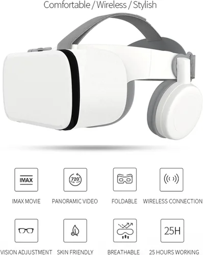 Vista 3 de 3D VR Virtual Reality Headset Goggle with Remote Controller VR Glasses for 3D Movies Video Play Games VR Set for iOS Android Phone for iPhone 13 12