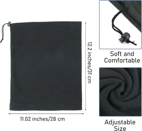 Vista 2 de WLLHYF Neck Gaiters for Men, Fleece Winter Neck Warmer Windproof Face Covering Warmer Face Scarf