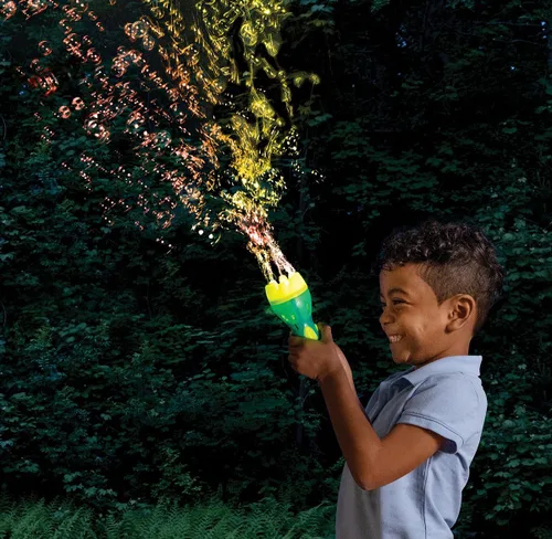 Vista 3 de Little Kids Fubbles - Antorcha de burbujas iluminada para exteriores para edades de 3 a 8 años