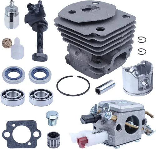 Vista 2 de Para Husqvarna 357 357XP 359 para motosierra, kit de cilindro de 1.850 in, 537157302, 537 15 73 02, 503283208, 503281614, 503281812, 537071201