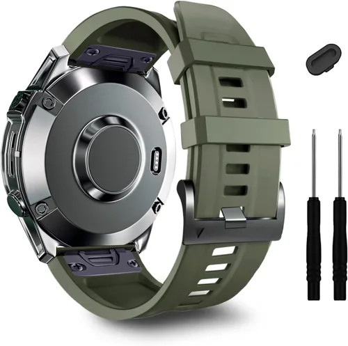 Vista 13 de ZPJPPLX Correa de silicona de ajuste rápido de 0.866 in compatible con Garmin Fenix 8 AMOLED 1.850 in/7 Pro/7/6 Pro/6/5 Plus/5, correas de repuesto