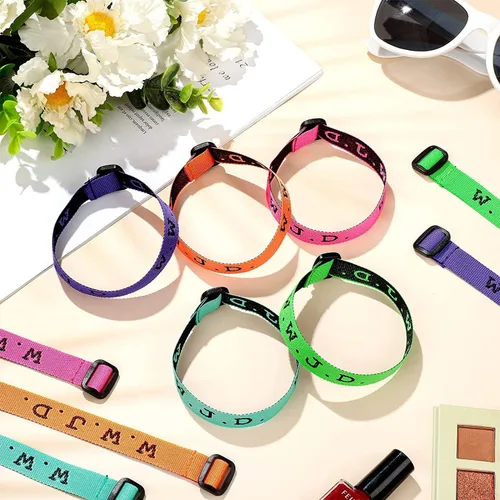 Vista 3 de FIMILOVE - 20 pulseras WWJD - Pulseras con texto en inglés "What Would Jesus Do", cintas de satén, regalos cristianos para hombres, mujeres, niños