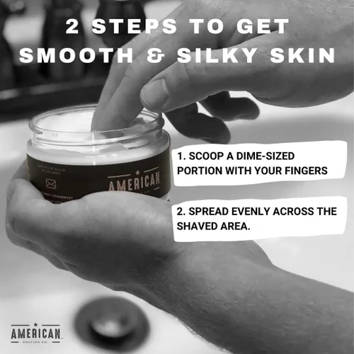 Vista 4 de American Shaving Co - Bálsamo para después del afeitado para una piel suave (aroma original), sedosa y libre de irritación, calma e hidrata la cara