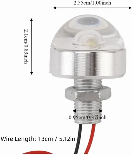 Vista 2 de Paquete de 5 mini luces LED de 12 V y 1 W, aluminio, plata