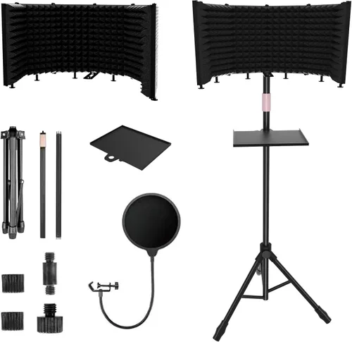 Vista 11 de 1 Paquete de Paneles de Espuma a Prueba de Sonido 48"×24"×2" Paneles de Pared Insonorizados de Recuperación Rápida Paneles de Amortiguación