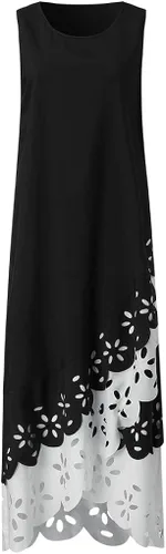 Vista 3 de Tube Too Dresses for Women Beach Maxi Round Neck Dress Sleeveless Shirt Womens Work Dresses Business Casual