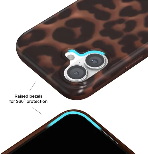 Vista 1249 de VELVET CAVIAR Funda para iPhone 15, compatible con MagSafe, probada contra caídas de 10 pies, fundas protectoras de diseño, leopardo color rosa