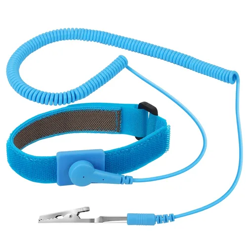 Vista 11 de STREBITO Correa de muñeca antiestática, banda de muñeca antiestática de 11 pulgadas, pulsera de conexión a tierra, correa de muñeca ESD, pulsera