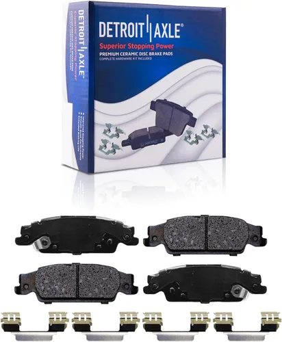 Vista 59 de Detroit Axle - Pastillas de Freno Delantero para Nissan Altima Maxima Sentra 350Z Cube Juke Versa INFINITI G35 I30 I35 Suzuki SX4 Crossover
