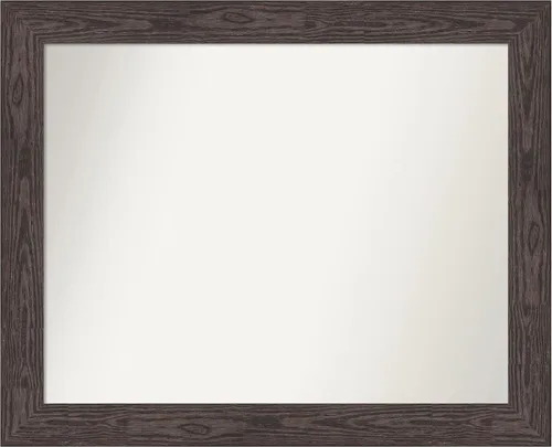 Vista 508 de Amanti Art Espejo personalizado, espejo de baño negro puente, espejo de pared o espejo de tocador de baño sobre el fregadero (26 x 26 pulgadas)