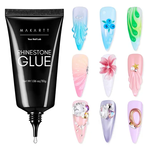 Vista 18 de Makartt Arte de uñas en gel 3D, pegamento de gel para esculpir para dibujar, moldear, escultura, gemas y decoración, esmalte de gel transparente que