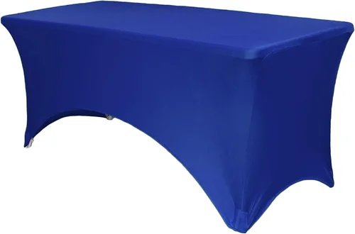 Vista 61 de YOUR CHAIR COVERS - Fundas rectangulares de elastano para mesas de 4 pies, manteles ajustados para eventos de boda, decoraciones de patio, tela Negro