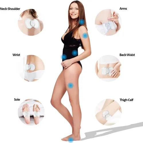Vista 2 de OSITO FSA Unidad TENS inalámbrica Estimulador muscular Máquina de masaje EMS con control remoto recargable mini dispositivo de terapia de alivio