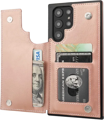 Vista 35 de ONETOP - Funda tipo cartera para Samsung Galaxy S22 con tarjetero, color negro Kickstand,ID/Cash Holder,Case Wallet with Card Slots,Double