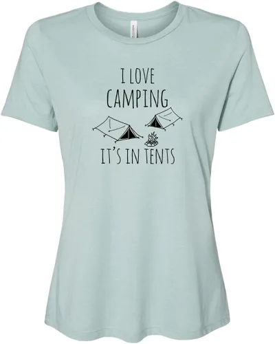 Vista 30 de Cute Women's Screen Printed Crew Neck Tee, Shirts With Sayings, Dusty Blue or Olive
